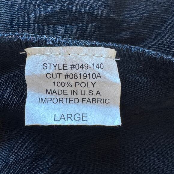 All Hours Sz L Lurex Glitter Floral Print Crinkle Texture Ruffle Trim Top Blouse - Picture 9 of 10